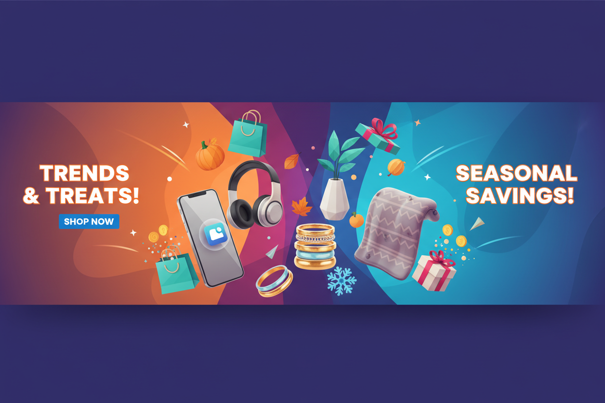 varityskart k liye ek front page photo bana k do jisko use kr saku ye ek all tranding produt store hai jis mai seasonal itme bhi sale hota hai